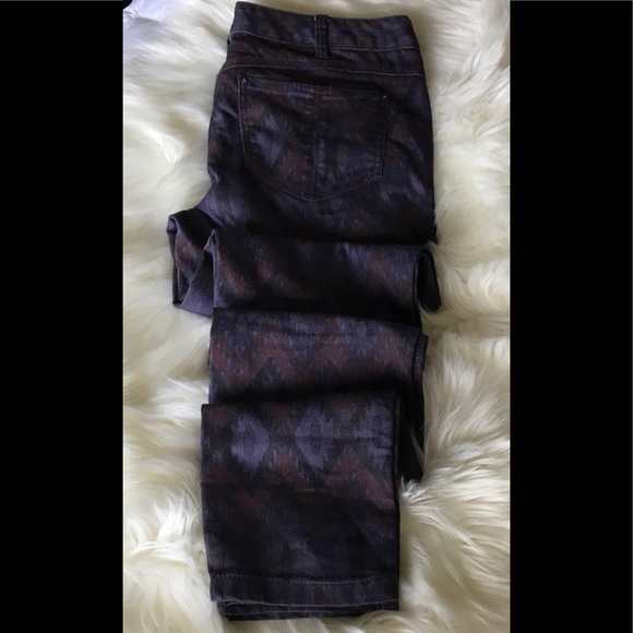 Free People Aztec Tribal Print Skinny Jeans S-30 - Picture 6 of 7